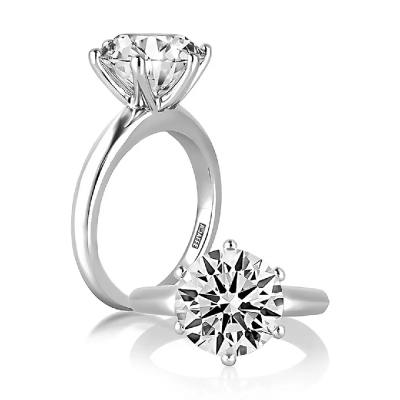 three stone engagement ring -Solitaire Engagement Ring