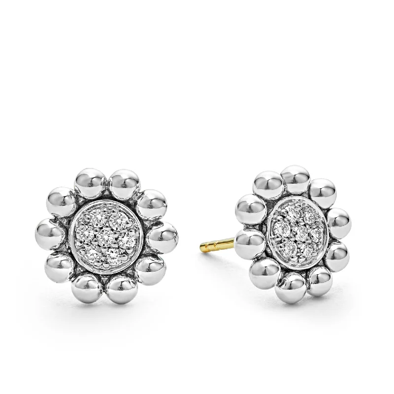 crystal chandelier earrings -Caviar Spark Diamond Stud Earrings