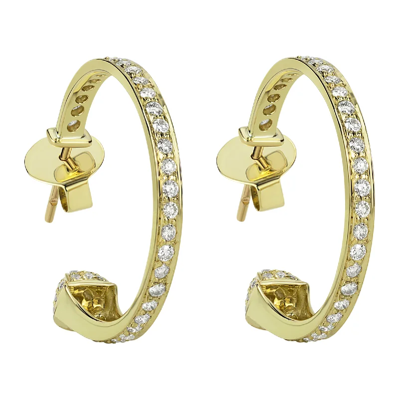 minimalistic gold earrings -Earrings - Diamond (2313D)