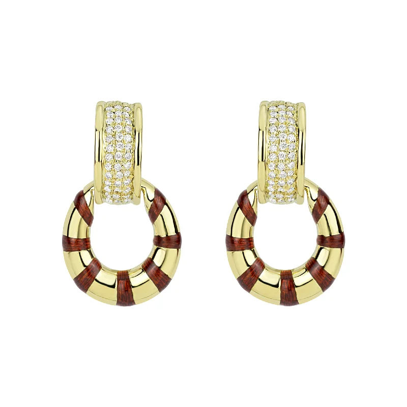 gemstone stud earrings -Earrings - Diamond (enamel)