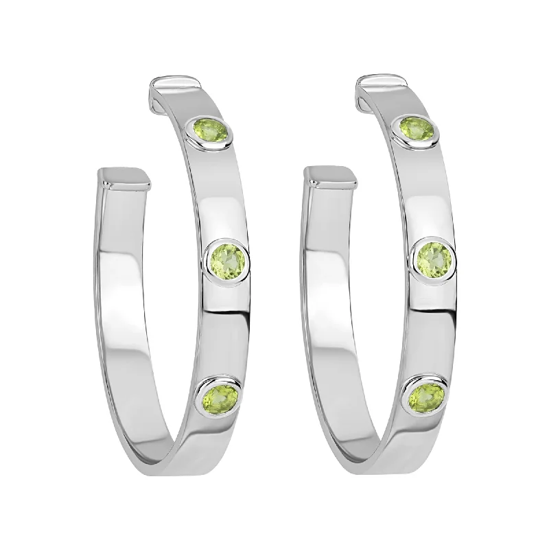 glittery hoop earrings -Earrings - Peridot