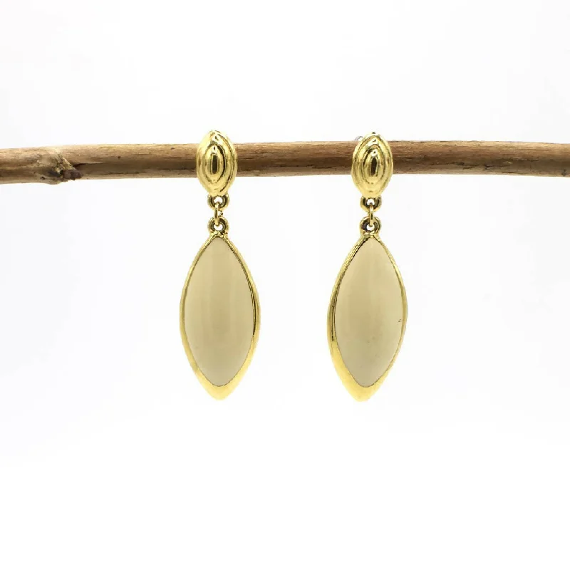 playful charm earrings -Vintage Gold Tone Trifari Dangle Earrings